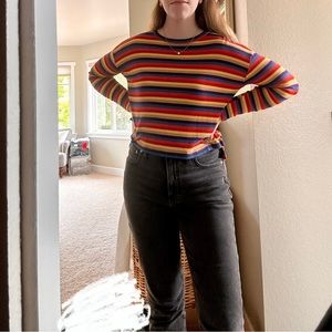 Colorful 70s Stripe Sweater